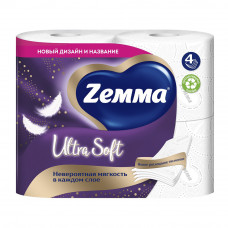 Туалетная Бумага Zemma Ultra Soft 4 Слоя 4 Рулона