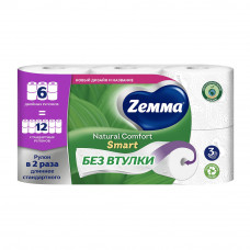 Туалетная Бумага Zemma Comfort SMART 3 Слоя 6 Рулонов