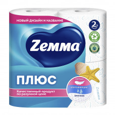 Туалетная Бумага Zemma Плюс Океан 2 Слоя 4 Рулона