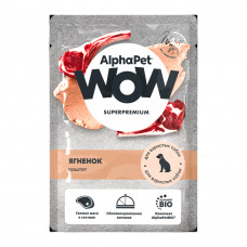 Корм Влажный для Взрослых Собак Alphapet Ягненок Паштет 85г