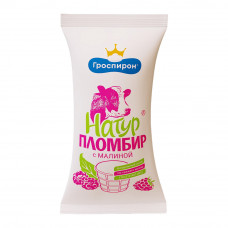 Мороженое Гроспирон Натур Пломбир с Малиной 12% 83г