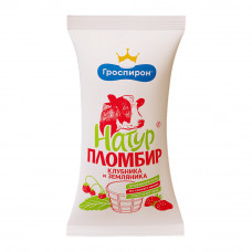 Мороженое Гроспирон Натур Пломбир Клубника Земляника 12% 83г