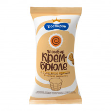 Мороженое Гроспирон Пломбир Крем-Брюле Грецкий Орех 15% 85г