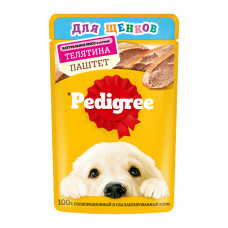 Корм Влажный для Щенков Pedigree Телятина Паштет 80г