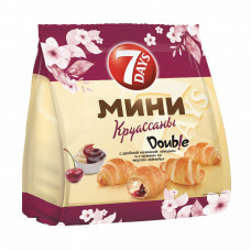 Круассаны 7 Days Мини с Начинкой Вишня и Кремом Ваниль 265г