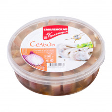Сельдь Смоленская Коллекция Филе Кусок в Масле с Луком 380г