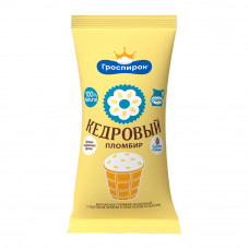 Мороженое Пломбир Гроспирон Кедровый Стакан 15% 85г