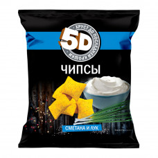 Чипсы 5D Сметана и Лук 200г Чипсы 5D Сметана и Лук 200г