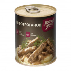 Бефстроганов Мясной Запас из Свинины 340г ж/б