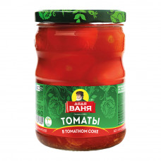 Томаты Дядя Ваня в Томатном Соке Неочищенные 950г Стекло