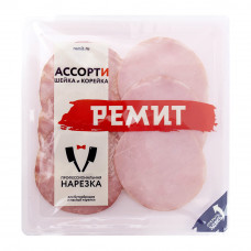 Ассорти Ремит Шейка и Корейка Копчено-Вареные 70г Ассорти Ремит Шейка и Корейка Копчено-Вареные 70г