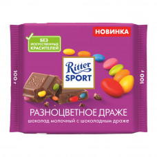 Шоколад Ritter Sport Молочный Разноцветное Драже 100г Шоколад Ritter Sport Молочный Разноцветное Драже 100г