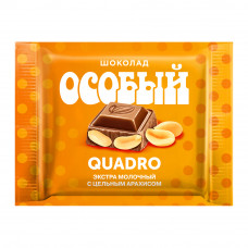 Шоколад Особый Quadro Экстра Молочный с Цельным Арахисом 80г