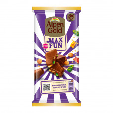 Шоколад Alpen Gold Max Fun Карамель Мармелад Печенье 130г