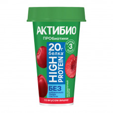 Напиток Кисломолочный Актибио Hi-pro Вишня 1,5% 190г