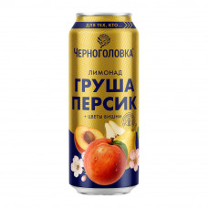 Лимонад Черноголовка Груша Персик Цветы Вишни 0,45л ж/б