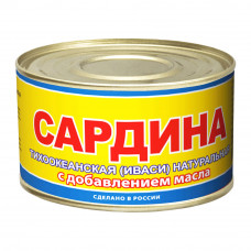 Сардина Иваси Лагуна с Маслом 250г ж/б Сардина Иваси Лагуна с Маслом 250г ж/б