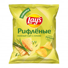 Чипсы Lays Рифленые Нежный Сыр с Луком 105г