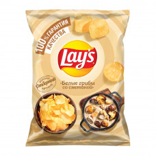 Чипсы Lays Белые Грибы Сметана 105г