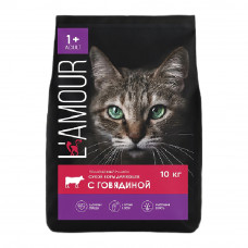 Корм Сухой для Кошек с Говядиной Lamour 10кг