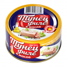 Тунец Вкусные Консервы Филе в Масле 185г Тунец Вкусные Консервы Филе в Масле 185г