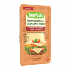 Сыр Полутвердый Bonfesto Моцарелла Копченая Слайсы 40% 120г