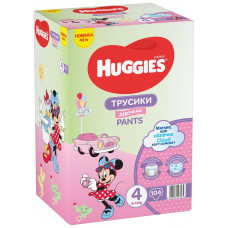 Подгузники Хаггис Трусики 4 для Девочек (9-14кг) Disney Box (52*2) 104 шт Кимберли-кларк