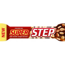 Батончик Super Step нуга, арахис, карамель 65 гр Славянка