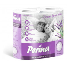 Бумага туалетная Perina Lavender 3 слоя 4 шт Палп инвест