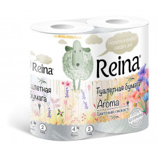 Бумага туалетная Reina Aroma Цветочная свежесть 2 слоя 4 шт Палп инвест