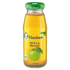 Сок Gerber фруктовый со вкусом яблока без сахара осветленный  175 мл Nestle