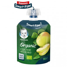 Пюре Gerber organic фруктовое спелое яблоко дой-пакет 90 гр  Nestle