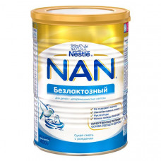 Cмесь Nan Безлактозная для Детей от 0 до 12 Месяцев Железная Банка 400 гр Nestle