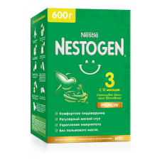 Смесь Nestogen 3 сухой быстрорастворимый молочный напиток детское молочко с пребиотиками и лактобактериями 600 гр Nestle