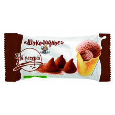 Мороженое Шоколадное в Вафельном Стакане с Заменителем Молочного Жира Пломбиркин 7,5% 70 гр Давайс