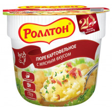 Пюре  Роллтон картофельное б/п с мясным вкусом 40 гр