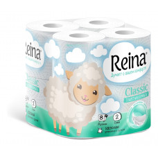 Бумага туалетная Reina Classic/Aroma 2 слойная 8 рулонов Палп Инвест