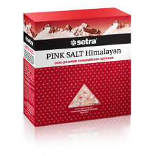 Соль SETRA пищевая розовая гималайская крупная йодированная 500 гр  Медитеран