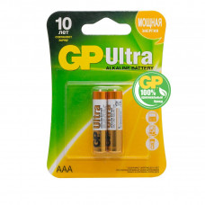 Батарейки Алкалиновые Gp Ultra Alkaline 24а Ааа 2 шт на Блистере А-зет