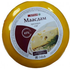 Сыр Полутвердый Spar Маасдам 45% Жирности Вес Сармич Сыроваренный Завод