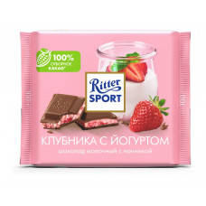 Шоколад Ritter Sport Молочный с Клубникой в Йогурте 100г