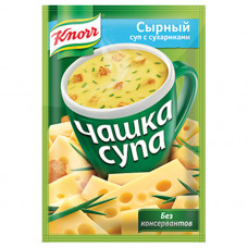 Суп Knorr Чашка супа сырный с сухариками сухая смесь 15,6гр Юнилевер Русь