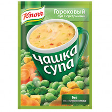 Суп Knorr Чашка супа гороховый с сухариками сухая смесь 21гр Юнилевер Русь