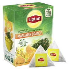 Чай Липтон Mandarin Orange Зеленый 20пир Юнилевер Русь