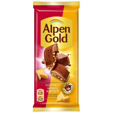Шоколад Альпен Гольд Арахис /Крекер 85 гр Мон`дэлис
