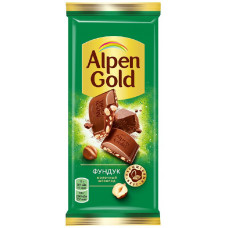 Шоколад Альпен Гольд молочный с фундуком 85 гр Мон`дэлис
