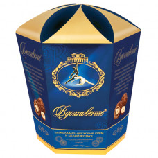 Конфеты в коробках Вдохновение с шоколадно ореховым кремом и цельным фундуком 150 гр Рот фронт