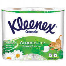 Бумага туалетная Kleenex с ароматом ромашки 3 сл 4 р Кимберли-кларк