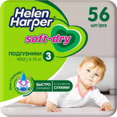 Детские подгузники Helen Harper  Soft & Dry midi 4-9 кг 56 шт Онтэкс