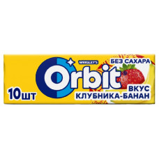 Жевательная Резинка Orbit Клубника Банан 13,6 гр Марс